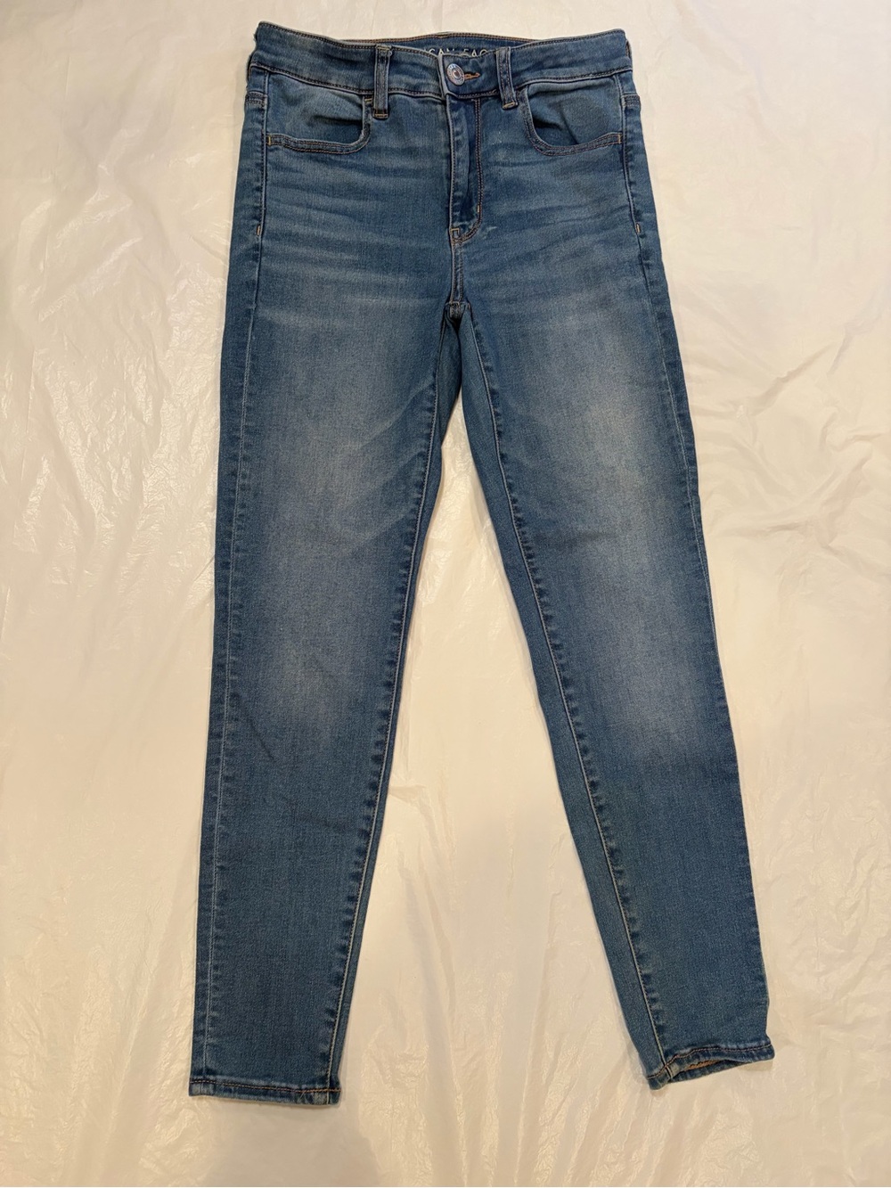 American Eagle Jeans Women's 6 Short Med Wash Next Level Stretch Hi-Rise Jegging